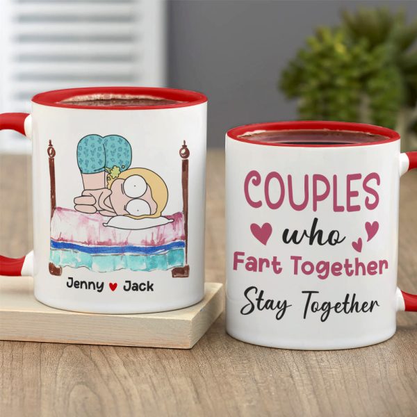 Couples Who Fart Together - Personalized Couple Mug - Gift For Couple
