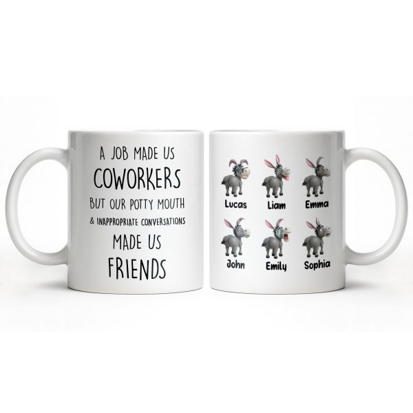 Coworkers To Friends With Potty Mouth & Conversations - Personalized Custom Coffee Mug - COL125_MG