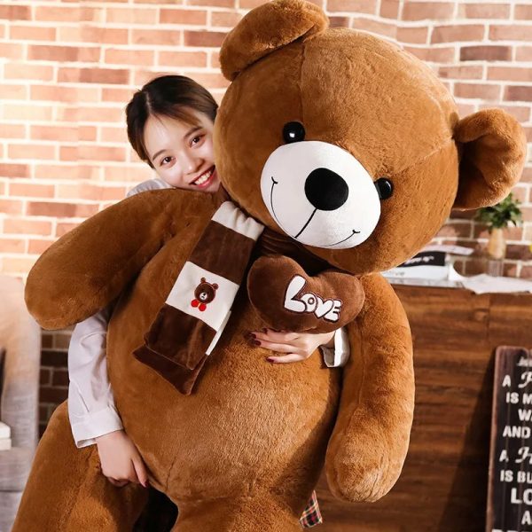 Cozy 4-Color Teddy Bear with Scarf