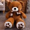 Cozy 4-Color Teddy Bear with Scarf