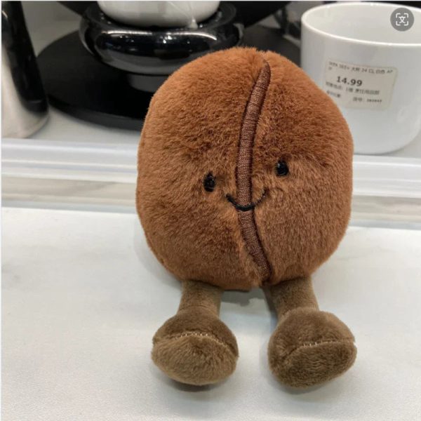 Cozy Coffee Bean Plush Doll Pillow - Soft & Adorable Decor for Any Space