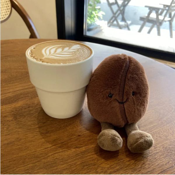 Cozy Coffee Bean Plush Doll Pillow - Soft & Adorable Decor for Any Space