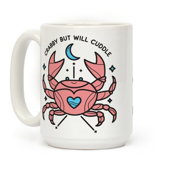 Crabby But Will Cuddle Cancer Crab Coffee Mug