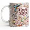 Craft Lover, Made With Love, Glue Gun And Scissors - Personalized Custom Coffee Mug - HOB045_MG