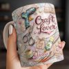 Craft Lover, Made With Love, Glue Gun And Scissors - Personalized Custom Coffee Mug - HOB045_MG