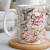Craft Lover, Made With Love, Glue Gun And Scissors - Personalized Custom Coffee Mug - HOB045_MG