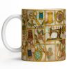 Craft Themed Personalized Mug Featuring Sewing Machine And Flowers - Personalized Custom Coffee Mug - HOB001_MG