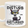 Cranky Cat Club - Friend Personalized Custom Mug - Gift For Yourself, Best Friends, Sisters, Family Members, Coworkers