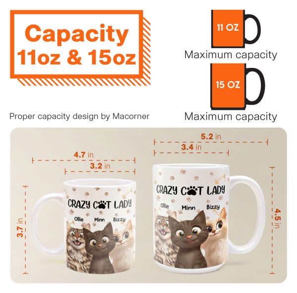 Crazy Cat Lady - Personalized Mug