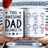 Create A Unique Family Mug With Custom Names And Cartoon Children - Personalized Custom Coffee Mug - DAD030_MG