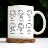 Create A Unique Family Mug With Custom Names And Cartoon Children - Personalized Custom Coffee Mug - DAD030_MG