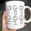 Create A Unique Family Mug With Custom Names And Cartoon Children - Personalized Custom Coffee Mug - DAD030_MG