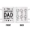 Create A Unique Family Mug With Custom Names And Cartoon Children - Personalized Custom Coffee Mug - DAD030_MG