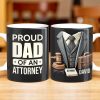 Create The Ideal Gift For The Lawyer In Your Life, Suit, Tie, Briefcase - Personalized Custom Coffee Mug - GRAD302_MG