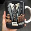 Create The Ideal Gift For The Lawyer In Your Life, Suit, Tie, Briefcase - Personalized Custom Coffee Mug - GRAD302_MG