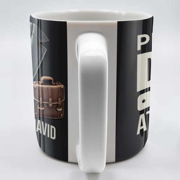 Create The Ideal Gift For The Lawyer In Your Life, Suit, Tie, Briefcase - Personalized Custom Coffee Mug - GRAD302_MG