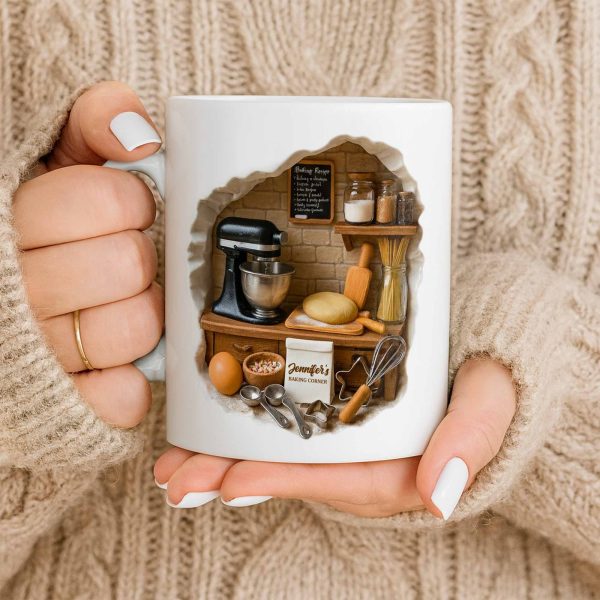 Create Your Own Cozy Baking Corner - Personalized Custom Coffee Mug - COOK026_MG