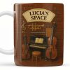 Create Your Own Musical Haven, Musical Instruments and Brick Wall - Personalized Custom Coffee Mug - FAM337_MG
