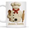 Create Your Personalized Chef Coffee Mug With Custom Name, Chef And Cooking Tools - Personalized Custom Coffee Mug - GRAD306_MG