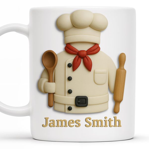 Create Your Personalized Chef Coffee Mug With Custom Name, Chef And Cooking Tools - Personalized Custom Coffee Mug - GRAD306_MG