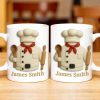 Create Your Personalized Chef Coffee Mug With Custom Name, Chef And Cooking Tools - Personalized Custom Coffee Mug - GRAD306_MG