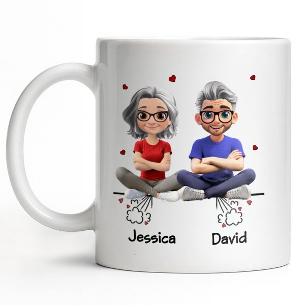 Create Your Personalized Couple Mug With Custom Characters - Personalized Custom Coffee Mug - CPL1033_MG