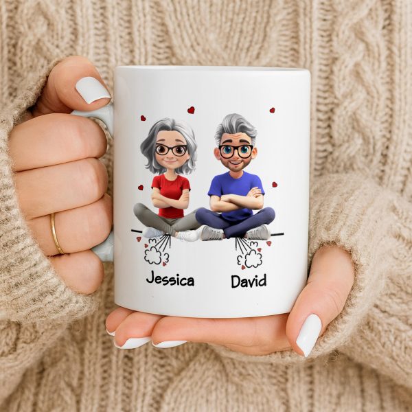 Create Your Personalized Couple Mug With Custom Characters - Personalized Custom Coffee Mug - CPL1033_MG