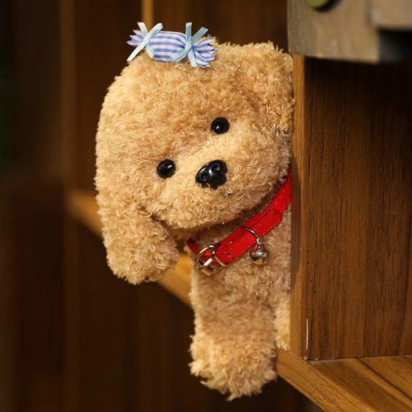 Creative 22cm Realistic Poodle Plush Toy - Handmade Lucky Dog Figure
