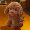 Creative 22cm Realistic Poodle Plush Toy - Handmade Lucky Dog Figure