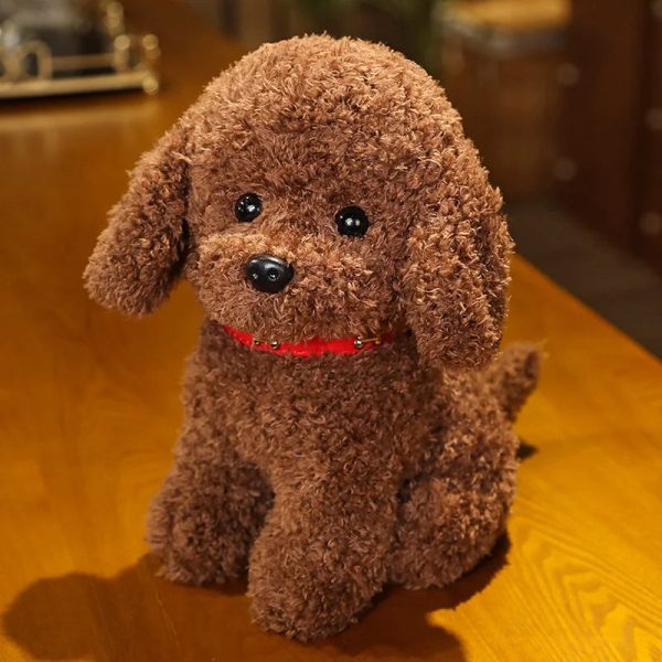 Creative 22cm Realistic Poodle Plush Toy - Handmade Lucky Dog Figure