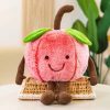 Creative Plush Fruit Toys: Watermelon, Cherry & Apple Dolls for Fun Gifts