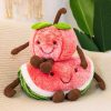Creative Plush Fruit Toys: Watermelon, Cherry & Apple Dolls for Fun Gifts