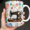 Creative Sewing Machine And Accessories Gift - Personalized Custom Coffee Mug - JBS046_MG