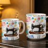 Creative Sewing Machine And Accessories Gift - Personalized Custom Coffee Mug - JBS046_MG