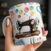Creative Sewing Machine And Accessories Gift - Personalized Custom Coffee Mug - JBS046_MG