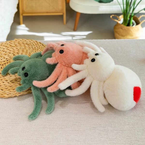 Creepy-Crawly Plush Spider Doll - Adorable Jumping Reptile Toy!