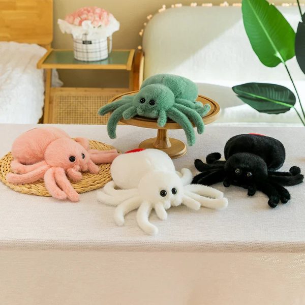 Creepy-Crawly Plush Spider Doll - Adorable Jumping Reptile Toy!