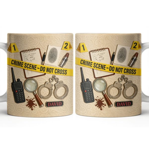Crime Scene Do Not Cross Mystery Inspired Mug Design - Personalized Custom Coffee Mug - OFC027_MG
