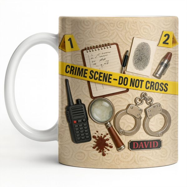 Crime Scene Do Not Cross Mystery Inspired Mug Design - Personalized Custom Coffee Mug - OFC027_MG