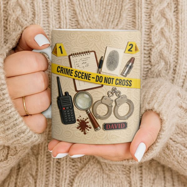 Crime Scene Do Not Cross Mystery Inspired Mug Design - Personalized Custom Coffee Mug - OFC027_MG