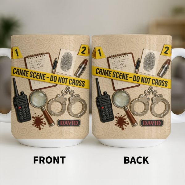Crime Scene Do Not Cross Mystery Inspired Mug Design - Personalized Custom Coffee Mug - OFC027_MG