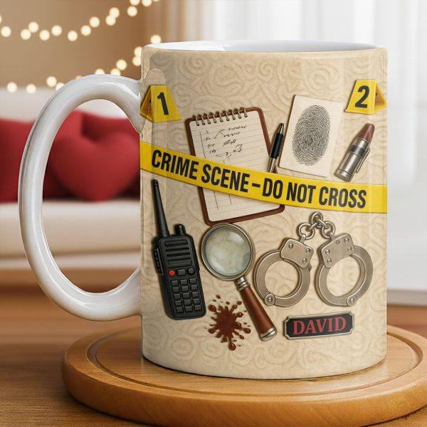 Crime Scene Do Not Cross Mystery Inspired Mug Design - Personalized Custom Coffee Mug - OFC027_MG