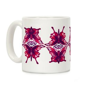 Crimson Butterflies Coffee Mug
