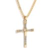 Crystal Cross Pendant Necklace for Men