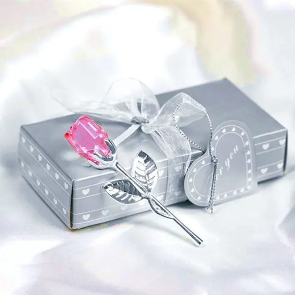 Crystal Glass Artificial Rose