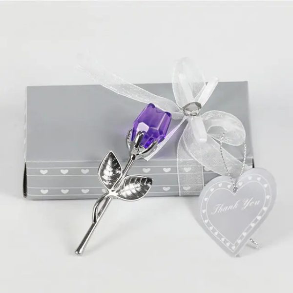Crystal Glass Artificial Rose