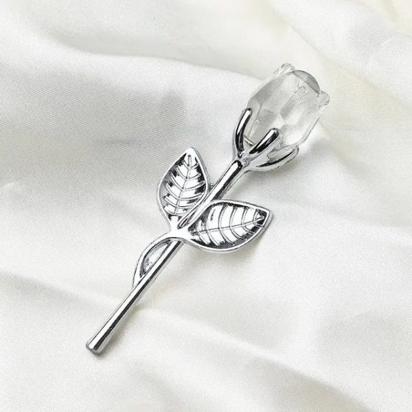 Crystal Glass Artificial Rose