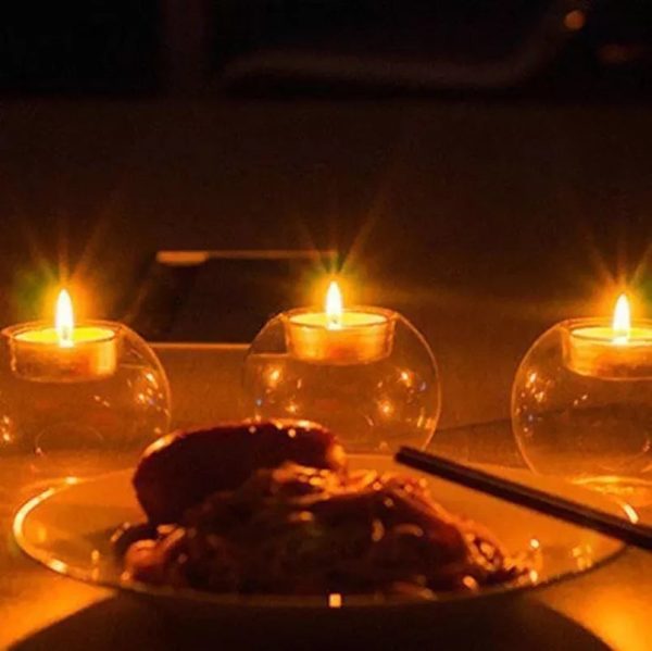 Crystal Glass Candle Holder