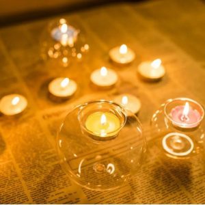 Crystal Glass Candle Holder