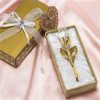 Crystal Glass Rose Figurine for Home and Gift Decor